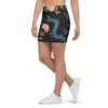 Blue Chinese Dragon Floral Print1 Mini Skirt-grizzshop