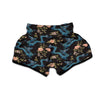 Blue Chinese Dragon Floral Print1 Muay Thai Boxing Shorts-grizzshop