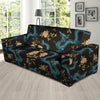 Blue Chinese Dragon Floral Print1 Sofa Cover-grizzshop