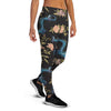 Blue Chinese Dragon Floral Print1 Women's Joggers-grizzshop