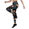 Blue Chinese Dragon Floral Print1 Women's Leggings-grizzshop