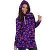 Blue Chinese Dragon Hoodie Dress-grizzshop