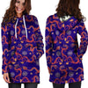 Blue Chinese Dragon Hoodie Dress-grizzshop