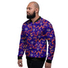 Blue Chinese Dragon Men's Bomber Jacket-grizzshop