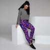 Blue Chinese Dragon Women's Joggers-grizzshop