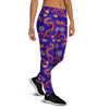 Blue Chinese Dragon Women's Joggers-grizzshop