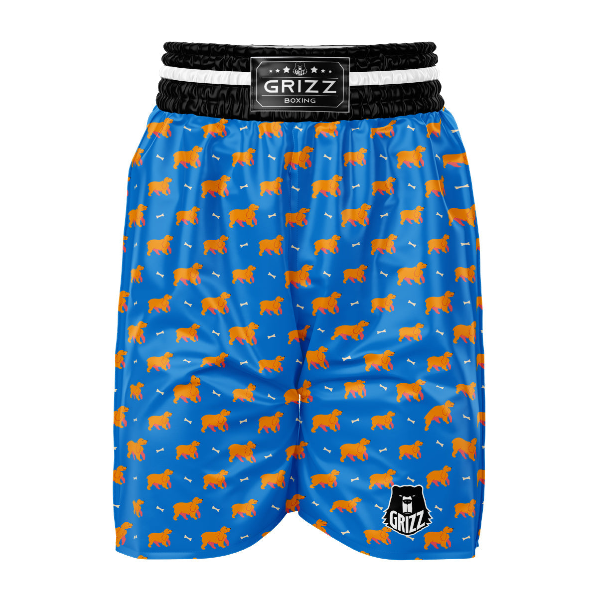 Blue Cocker spaniel Print Pattern Boxing Shorts-grizzshop