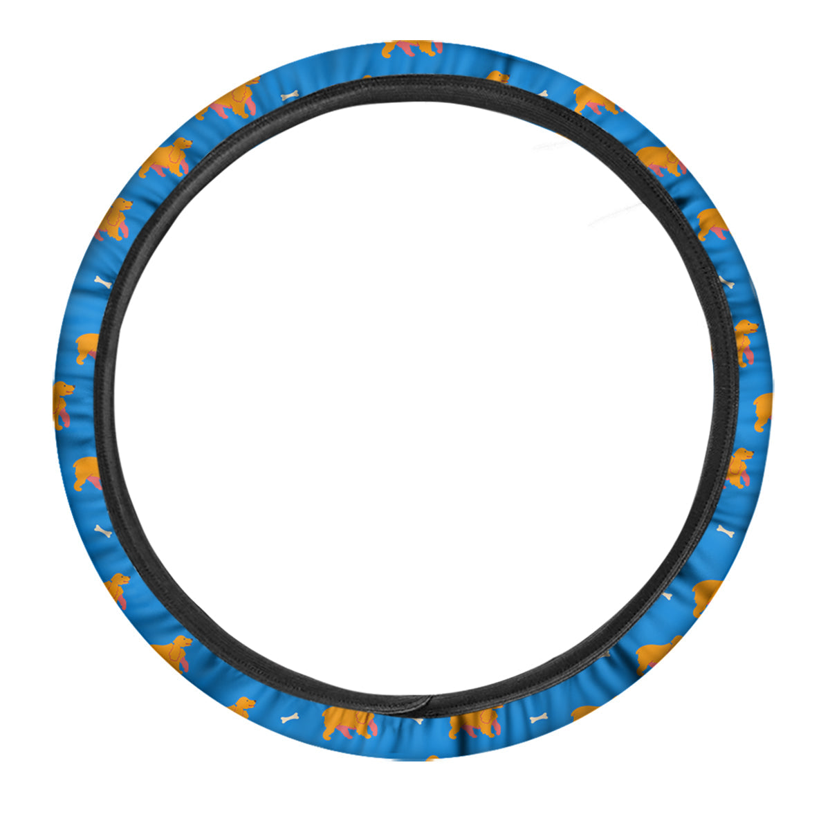 Blue Cocker spaniel Print Pattern Car Steering Wheel Cover-grizzshop