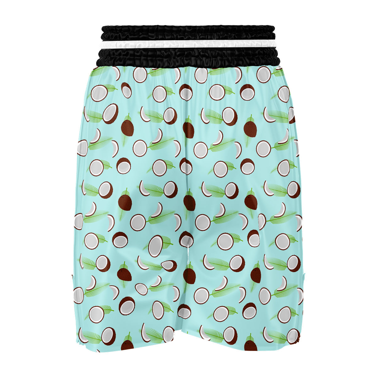 Blue Coconut Print Pattern Boxing Shorts-grizzshop