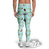 Blue Coconut Print Pattern Men's Leggings-grizzshop