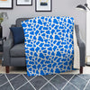 Blue Cow Print Pattern Blanket-grizzshop