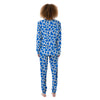 Blue Cow Print Pattern Women's Pajamas-grizzshop