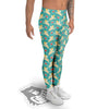 Blue Cupid And Heart Print Pattern Men's Leggings-grizzshop