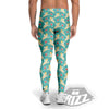 Blue Cupid And Heart Print Pattern Men's Leggings-grizzshop