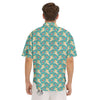 Blue Cupid And Heart Print Pattern Men's Short Sleeve Shirts-grizzshop