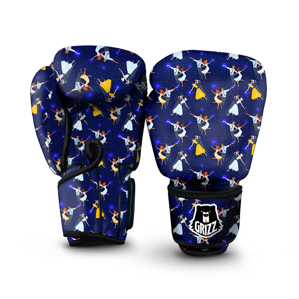 Blue Dancer Print Pattern Boxing Gloves-grizzshop