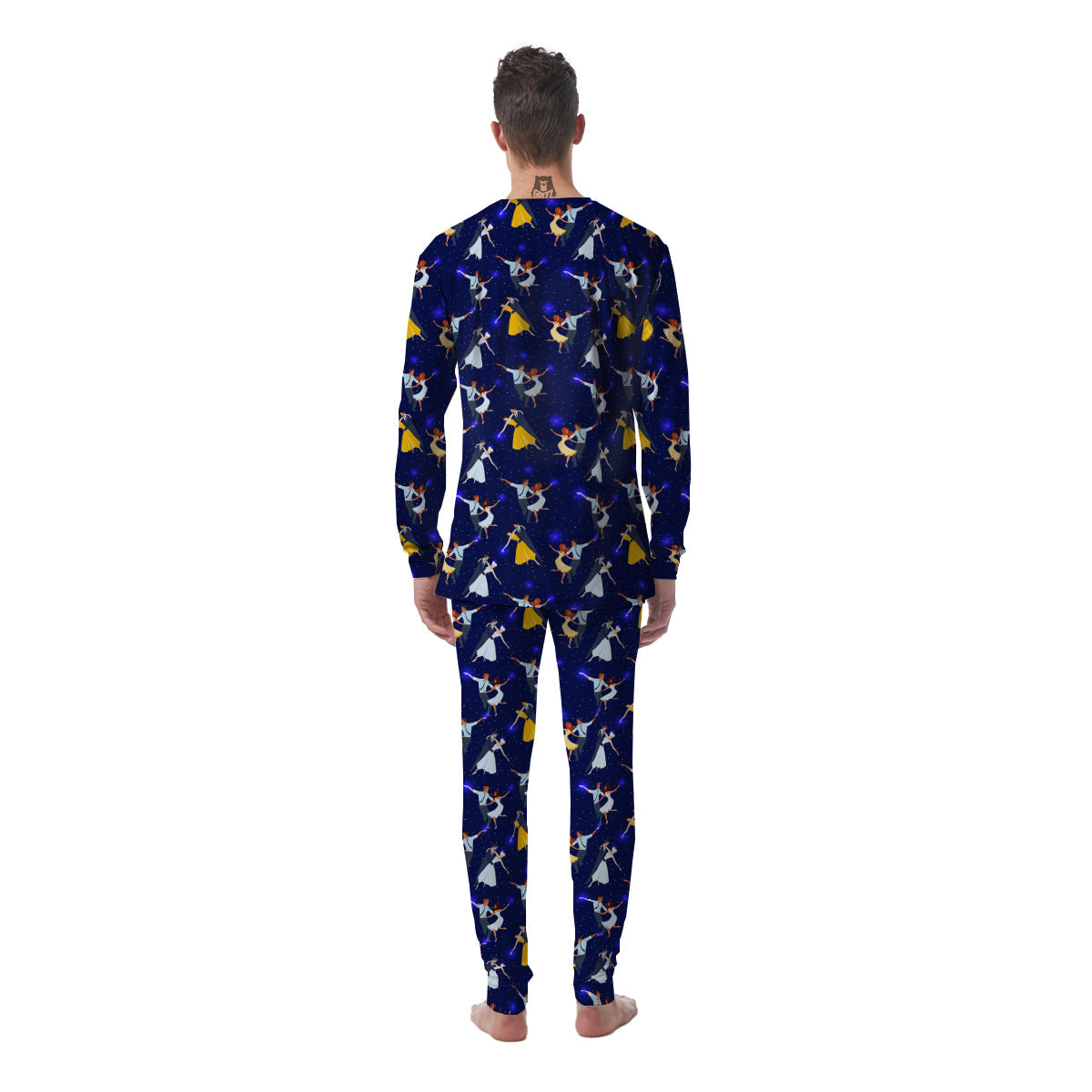 Blue Dancer Print Pattern Men's Pajamas-grizzshop