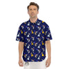 Blue Dancer Print Pattern Men's Short Sleeve Shirts-grizzshop