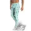 Blue Diamond Ring Print Pattern Men's Leggings-grizzshop