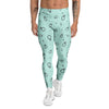 Blue Diamond Ring Print Pattern Men's Leggings-grizzshop