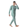 Blue Diamond Ring Print Pattern Men's Pajamas-grizzshop