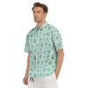 Blue Diamond Ring Print Pattern Men's Short Sleeve Shirts-grizzshop