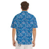 Blue Dolphins Ethnic Print Pattern Men's Short Sleeve Shirts-grizzshop