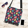 Blue Donut Pattern Print Crossbody Bags-grizzshop