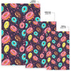 Blue Donut Pattern Print Floor Mat-grizzshop