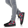 Blue Donut Pattern Print Men Women's High Top Shoes-grizzshop