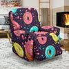 Blue Donut Pattern Print Recliner Cover-grizzshop