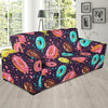 Blue Donut Pattern Print Sofa Covers-grizzshop