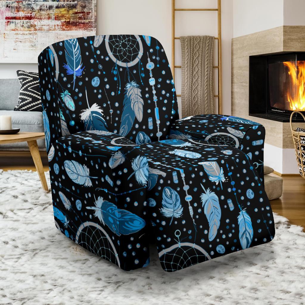 Blue Dream Catcher Feather Recliner Cover-grizzshop