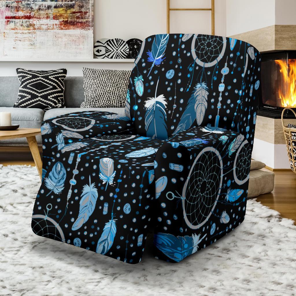 Blue Dream Catcher Feather Recliner Cover-grizzshop