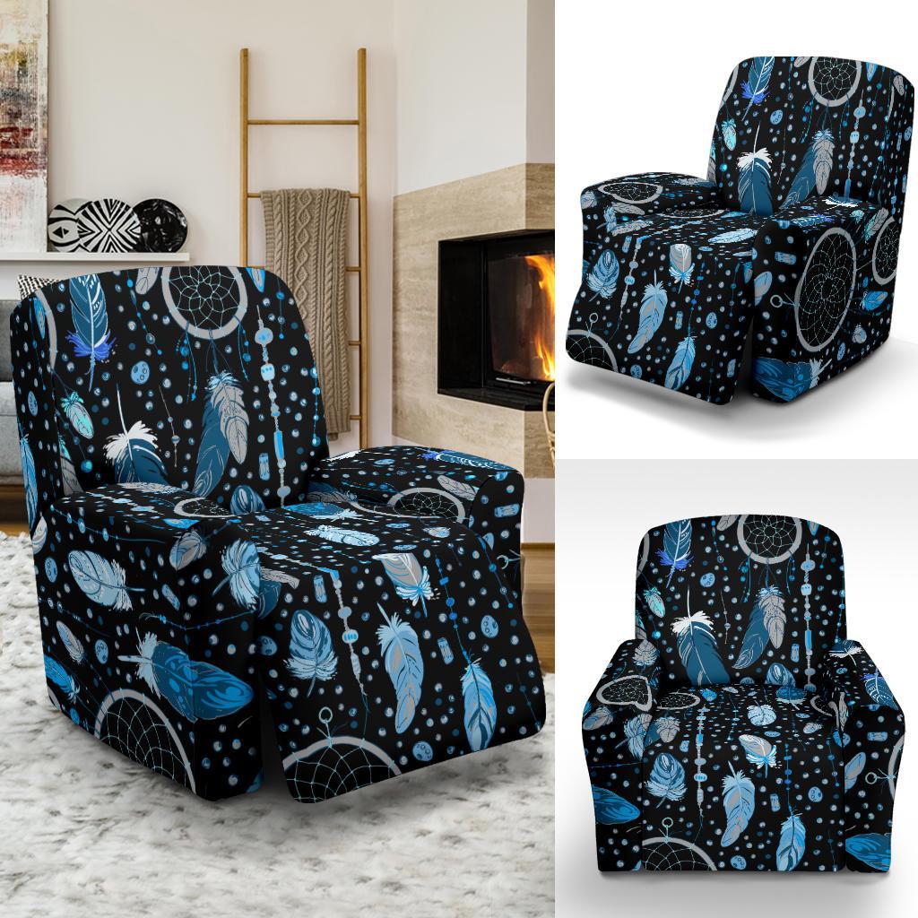 Blue Dream Catcher Feather Recliner Cover-grizzshop