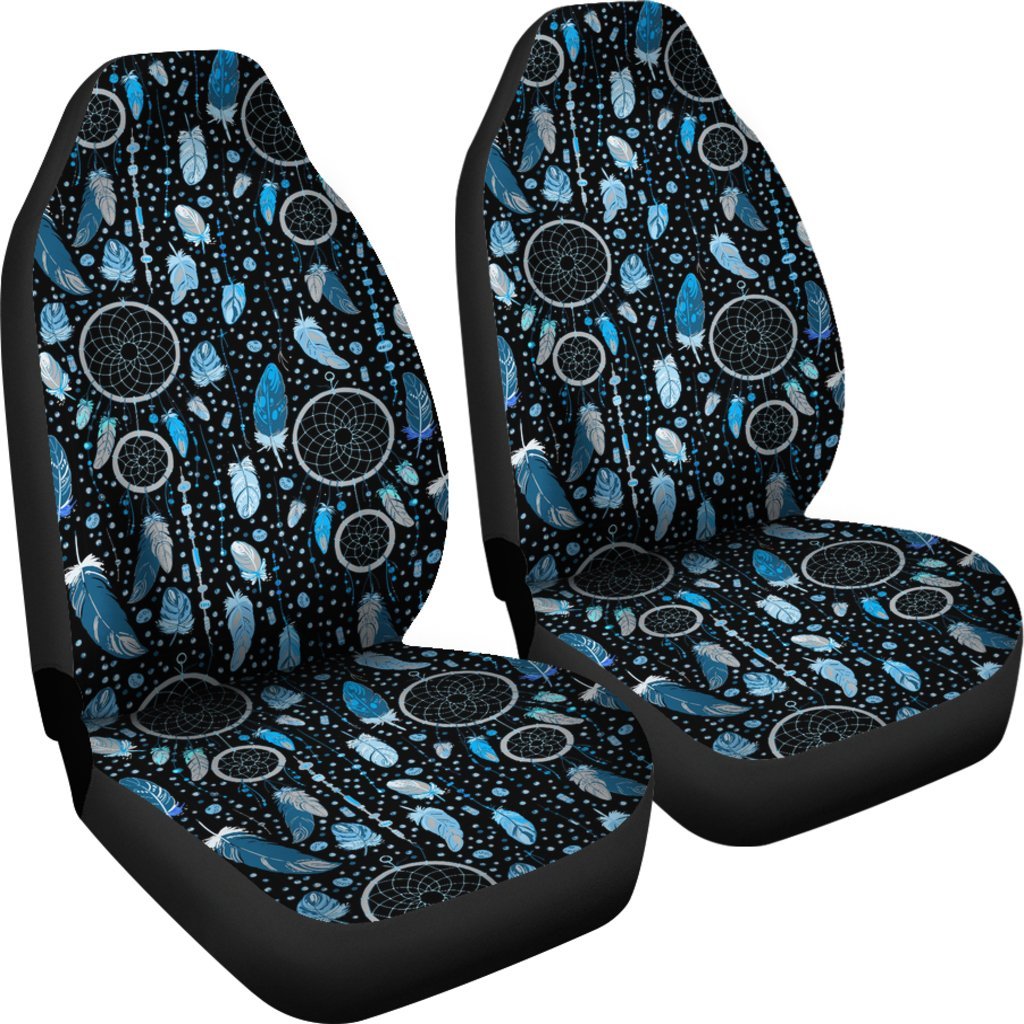 Blue Dream Catcher Feather Universal Fit Car Seat Cover-grizzshop