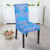 Blue Elephant Mandala Print Chair Cover-grizzshop