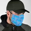 Blue Elephant Mandala Print Face Mask-grizzshop