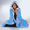 Blue Elephant Mandala Print Hooded Blanket-grizzshop