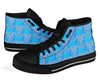 Blue Elephant Mandala Print Men Women's High Top Shoes-grizzshop