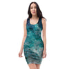 Blue Galaxy Space Bodycon Dress-grizzshop