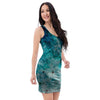 Blue Galaxy Space Bodycon Dress-grizzshop