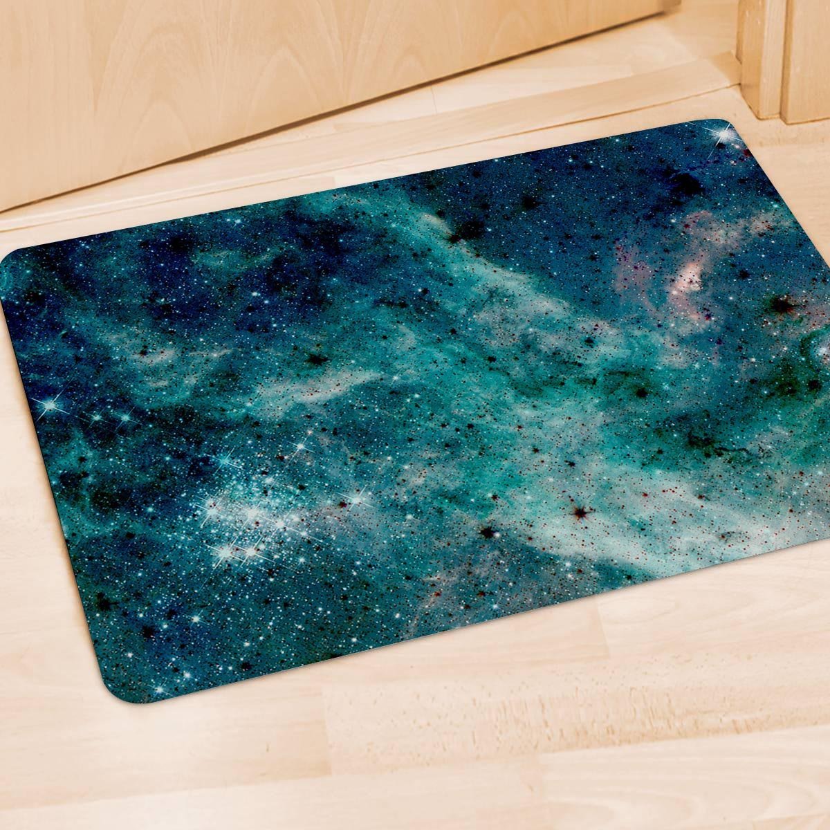 Blue Galaxy Space Door Mat-grizzshop