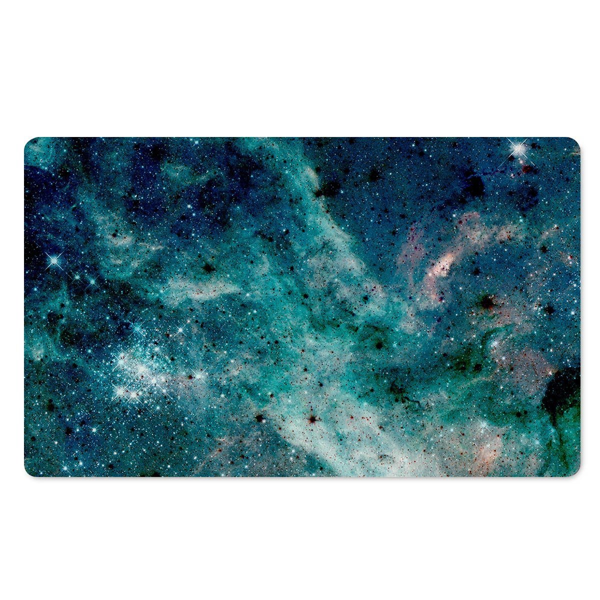 Blue Galaxy Space Door Mat-grizzshop