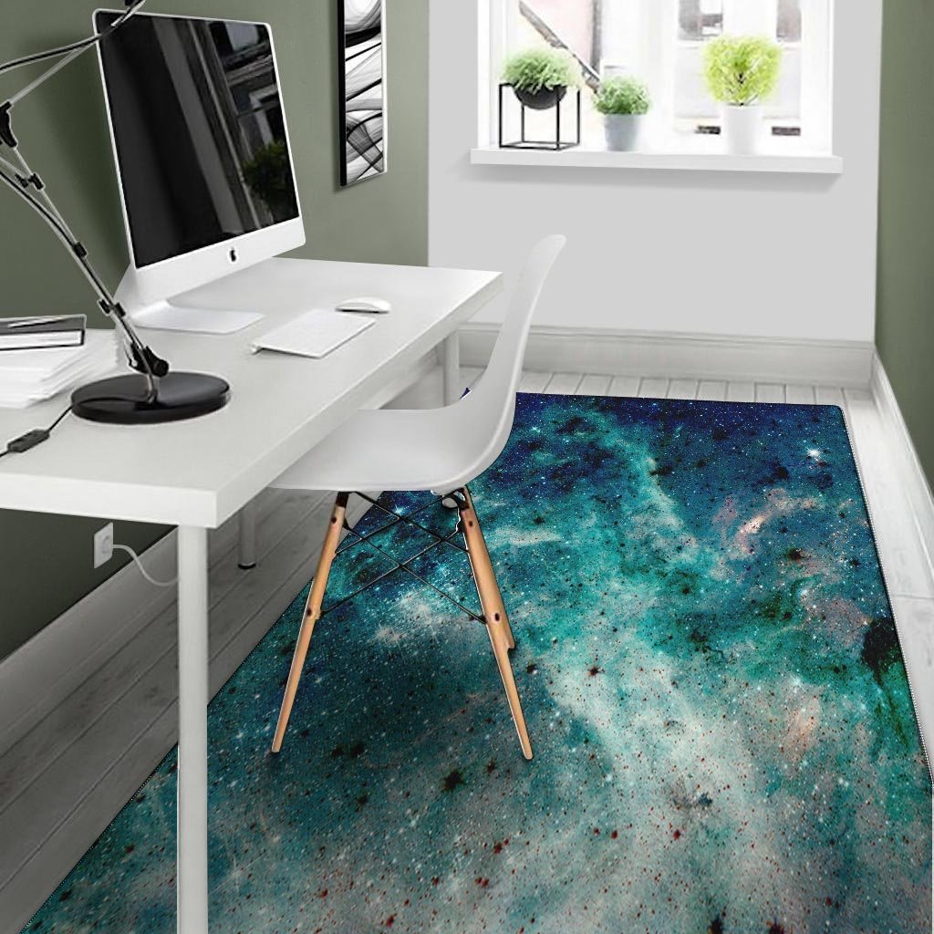 Blue Galaxy Space Floor Mat-grizzshop