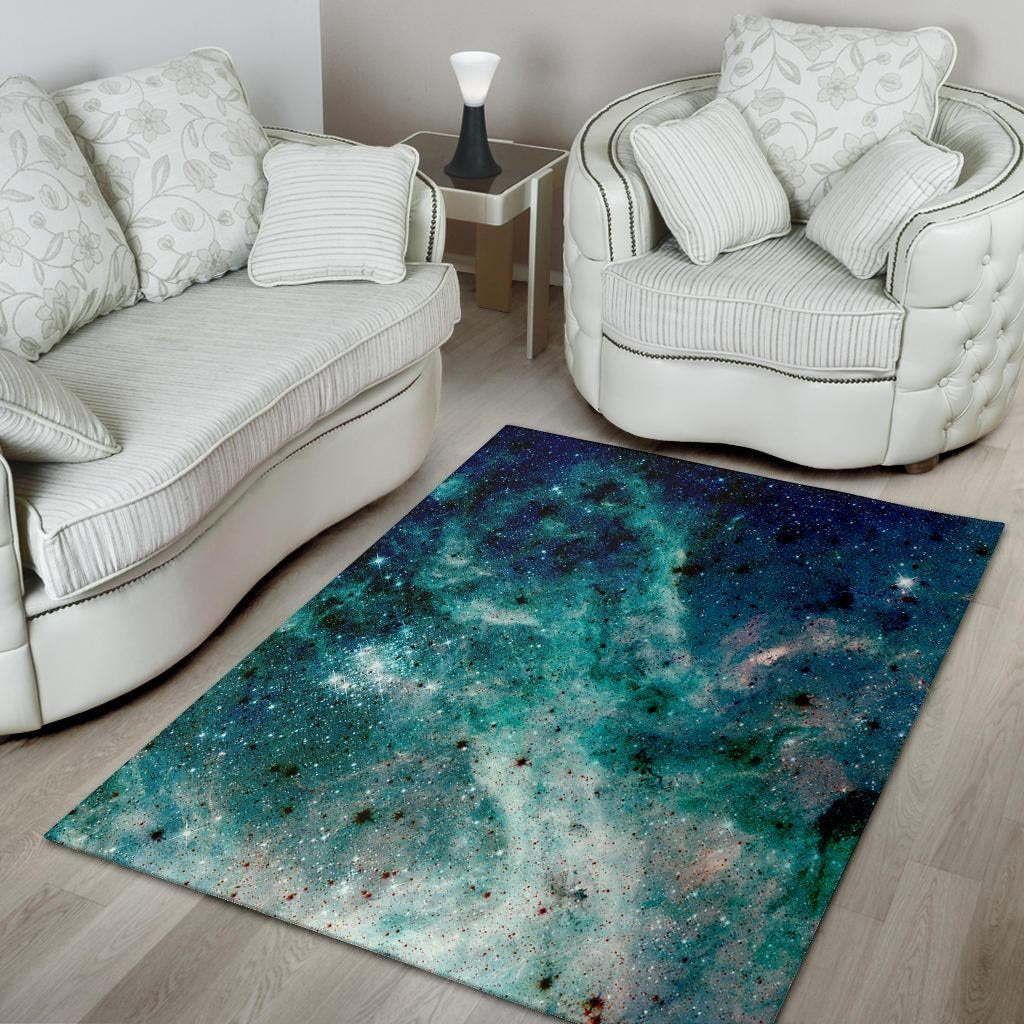 Blue Galaxy Space Floor Mat-grizzshop