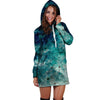 Blue Galaxy Space Hoodie Dress-grizzshop