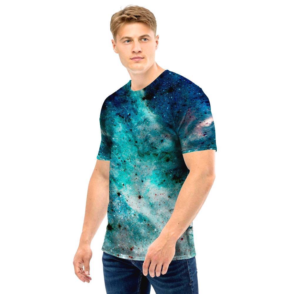Blue Galaxy Space Men T Shirt-grizzshop