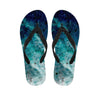 Blue Galaxy Space Men's Flip Flops-grizzshop