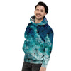 Blue Galaxy Space Men's Hoodie-grizzshop